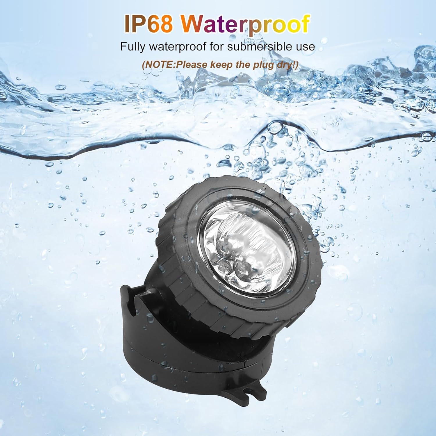 RGB Underwater Pond Lights, Super Bright LED Submersible Fountain Lights Colored Landscape Spotlights, Bluetooth APP Control IP68 Waterproof for Fish Aquarium Tank Garden Yard Pool (Set of 2)