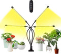 bseah Plant Lights for Indoor Plants, Grow Lights for Seed Starting ON & Off Full Spectrum LED with Timer 4 Tubes