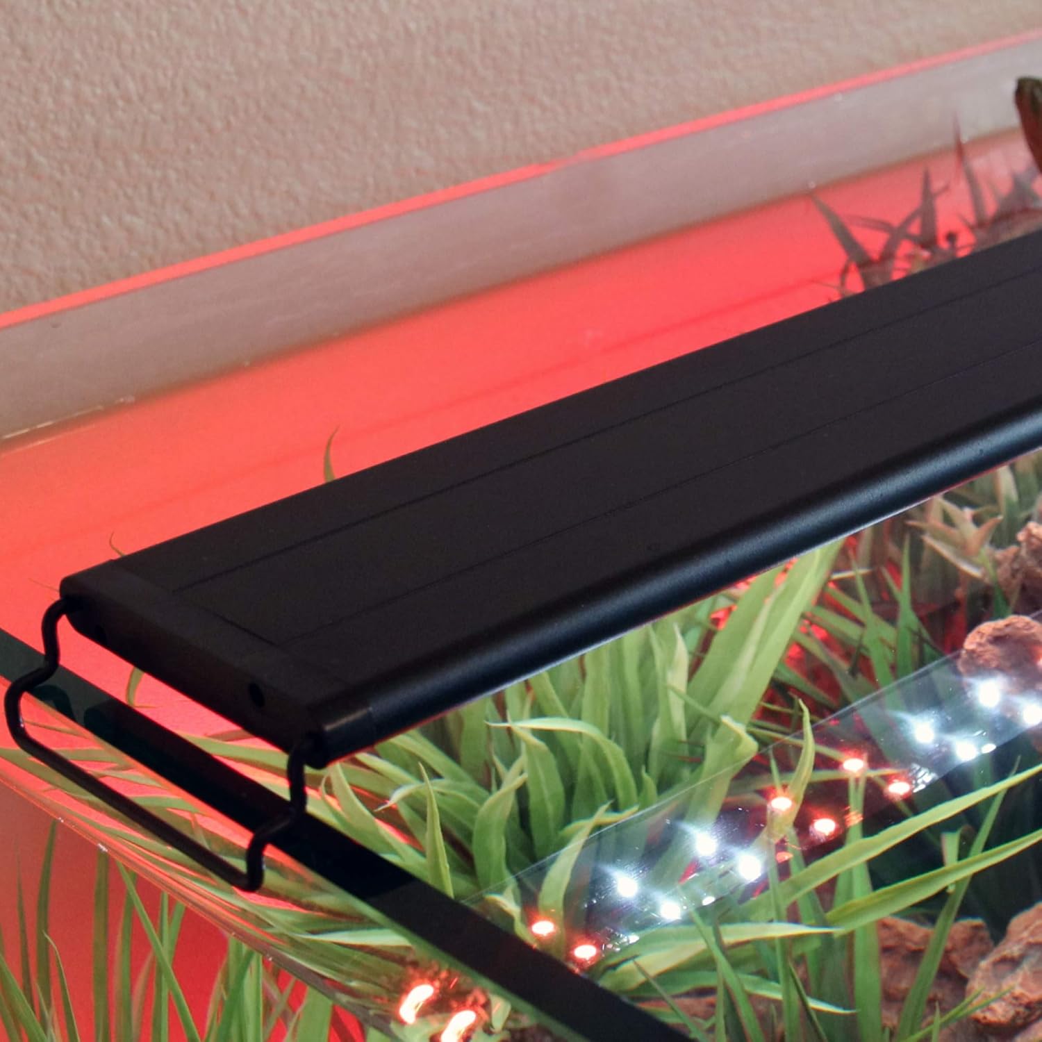 CURRENT USA 48-60" Inch Serene Aquarium Visual and Audio Aquatic Experience Kit with LED Aquarium Light, LED Background Light, Frosted Background Film & Speaker for Fish Tank (4027)