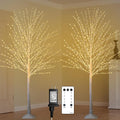 2Pack 6FT Lighted Birch Tree with 880 LED Warm White Lights, 8 Twinkle Modes, Timer, Dimmable Artificial Light Up Twig Christmas Tree for Indoor Outdoor Xmas Holiday Party Decor