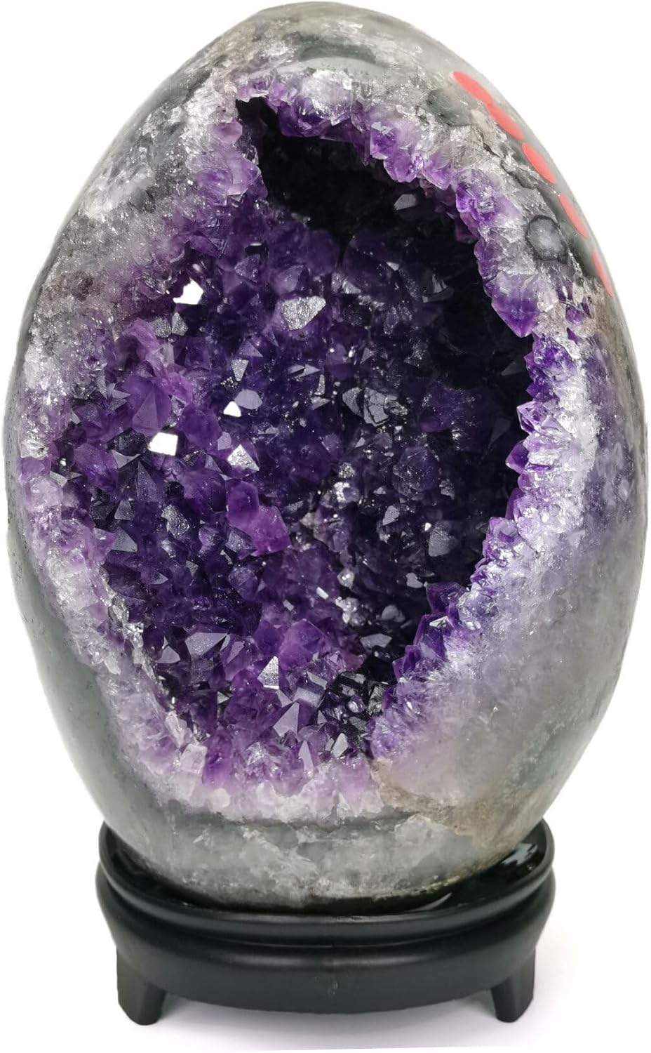Amethyst Crystal Geode Dinosaur Egg Rock Quartz Cluster Natural Raw Purple Amethyst Stone Real Healing Crystals 3-3.5LB