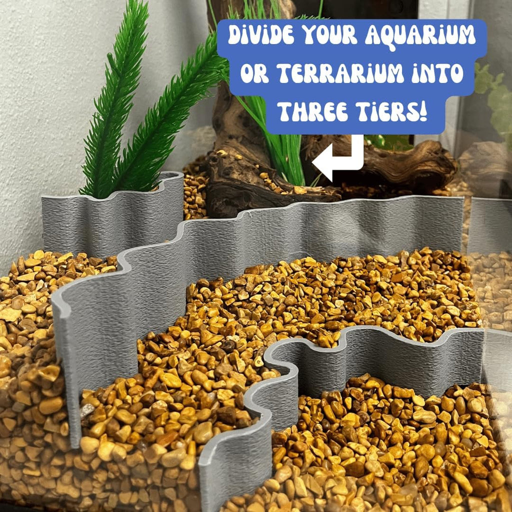 Chatelet REEFSHAPE Aquarium or Terrarium Substrate Cliffs Combo Pack | Separate Substrate Layers in Aquariums or Terrariums to Create Cliffs & Depth | Made in USA (Cliff Combo, Gray)