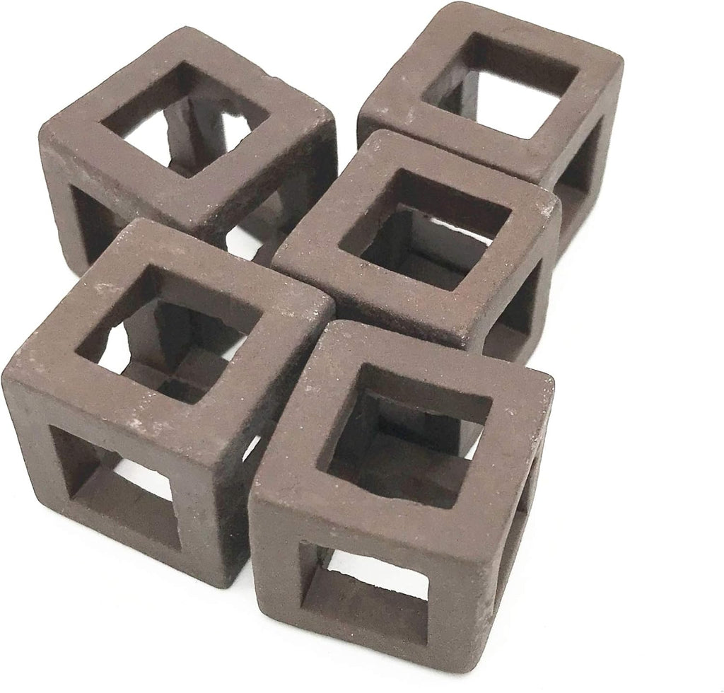 XMHF Ceramic Aquarium Small Fish Shrimp Crayfish Breeding Cube Block Shelter 5 Pcs