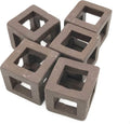 XMHF Ceramic Aquarium Small Fish Shrimp Crayfish Breeding Cube Block Shelter 5 Pcs