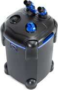 AMOSIJOY 225GPH Ultra-Quiet Canister Filter, 2-Stage External Aquarium Filter with Free Media for Large Fish Tanks and Aquariums