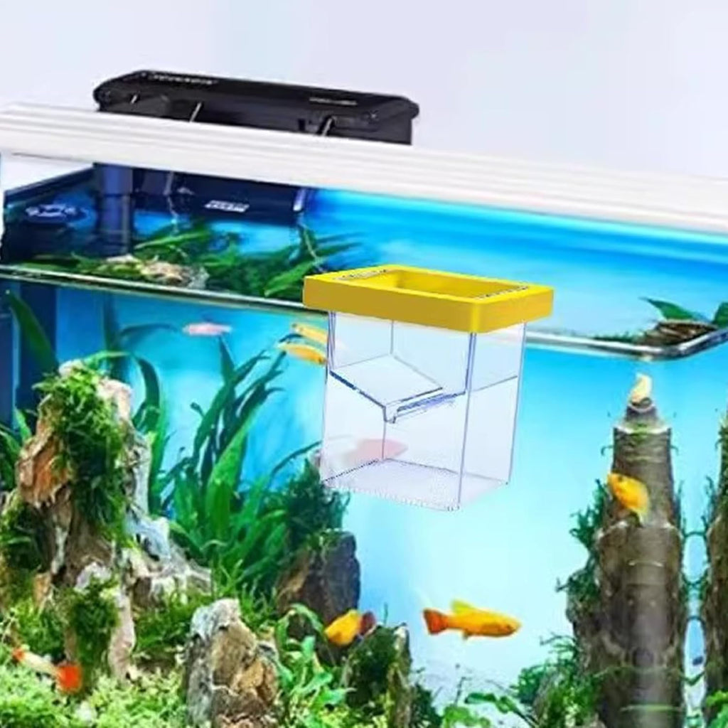 Fish Breeder Box- 11x8.6x8.6cm Suction Cup Hatching Container, Easy Install Floating Fish Isolation Breeding Box | Breeding Boxes for Aquarium, Aquatic Acclimation Hatchery Incubator for Baby Shrimp