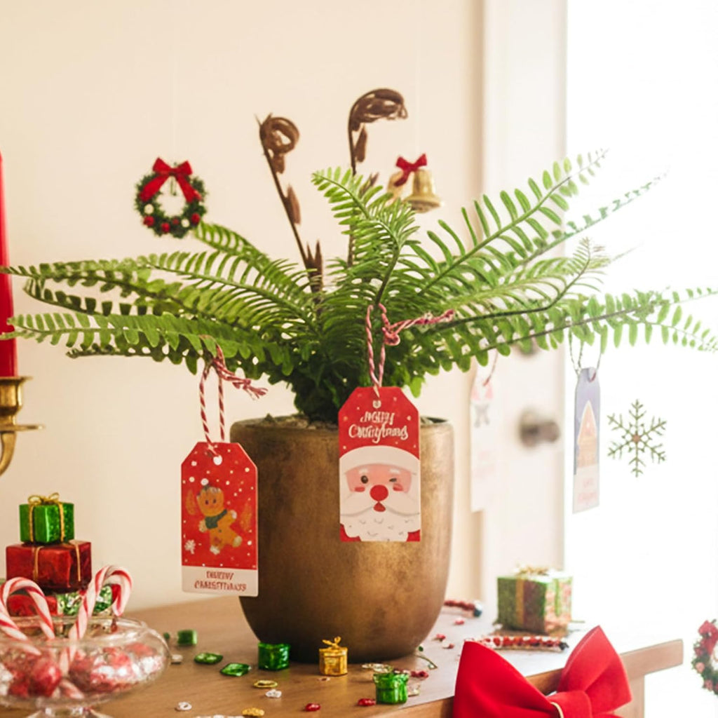 Artificial 21 Fronds Boston Ferns with Pot for Home and Outdoor Decor, Large Faux Fern Plants Decoration for Office & Living Room, Patio, Garden, Suitable for Christmas Decor (Golden Pot)