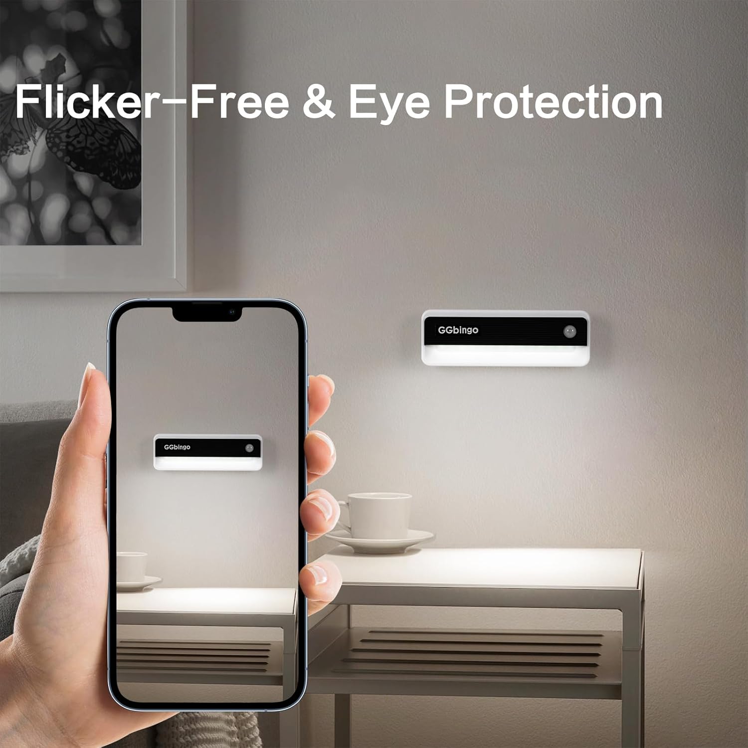 Motion Sensor Night Lights, 1800mAh Rechargeable Motion Activated Night Light, 6000K Battery Operated LED Sensor Light Indoor for Stair, Bedroom, Stairway, Hallway, Kitchen, Cabinet, Closet