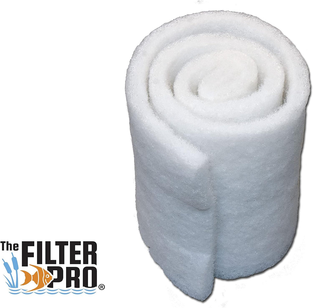 White Fine Filter Media, 1" Thick, Perfect for Aquariums, Ponds and Water Gardens, Made in USA (12" x 56")