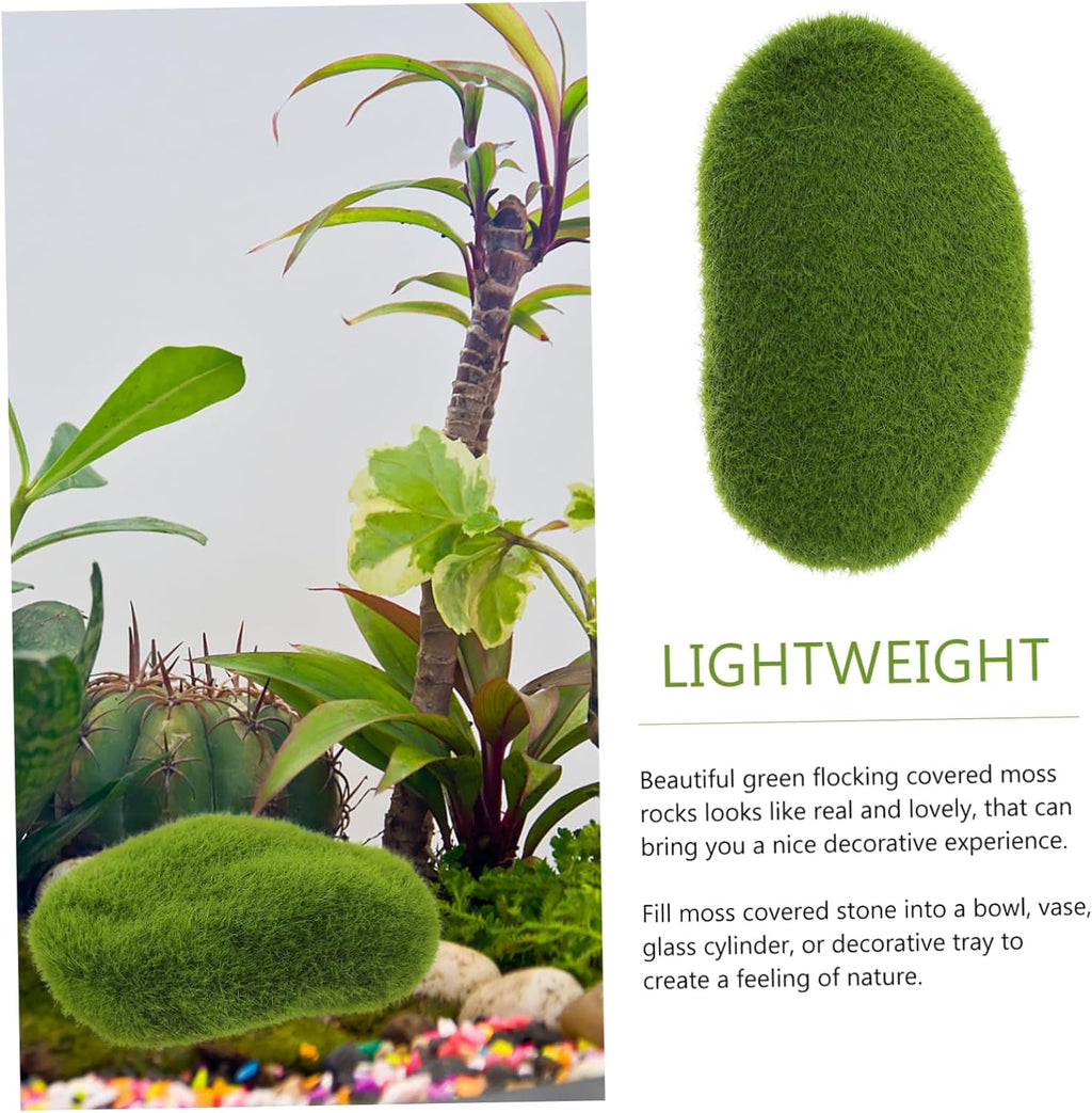 CORHAD 20pcs Realistic Artificial Mossy Stones Green Moss Rocks Rocks for Terrarium Moss Wall Decorative Balls DIY Micro Landscape