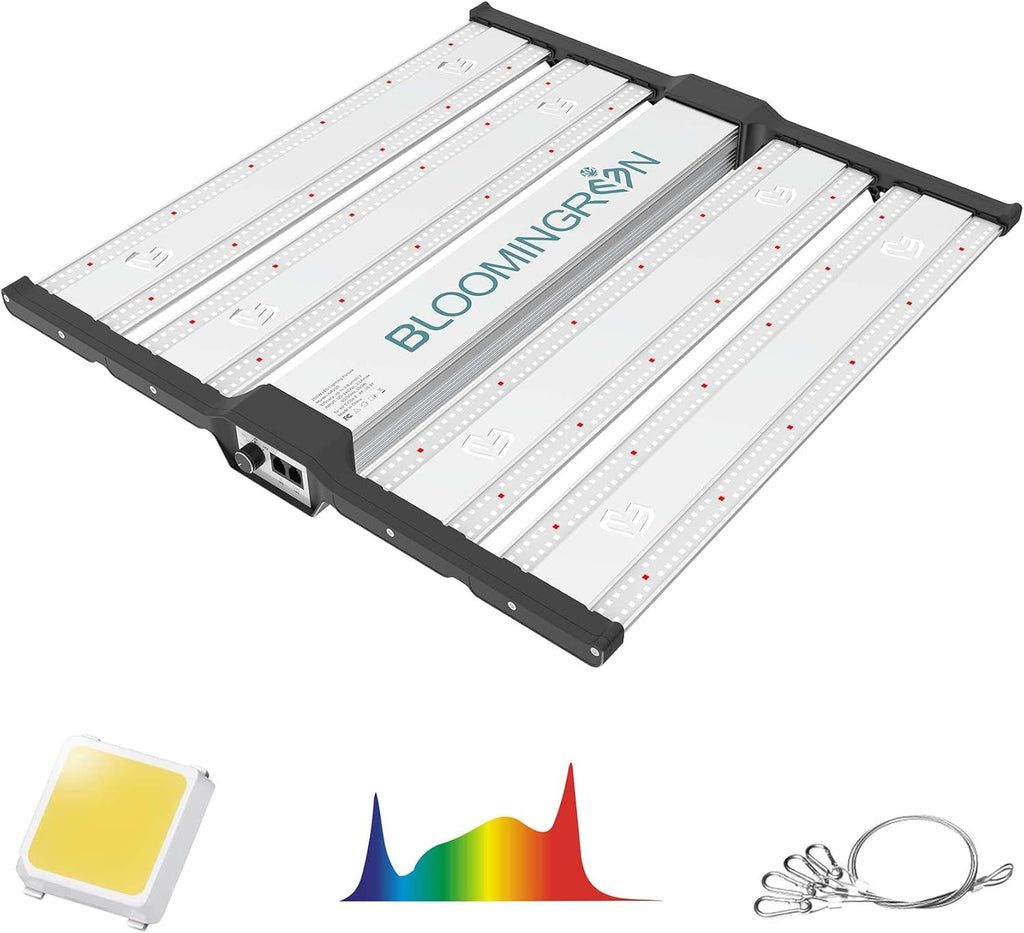 BLOOMINGREEN Clearance 200W LED Grow Light, 2x2/3x3ft Coverage, Dimmable Full Spectrum Indoor Plant Growth Lamp, High-Efficiency for Germination, Seedlings, Vegetables, and Blooming.