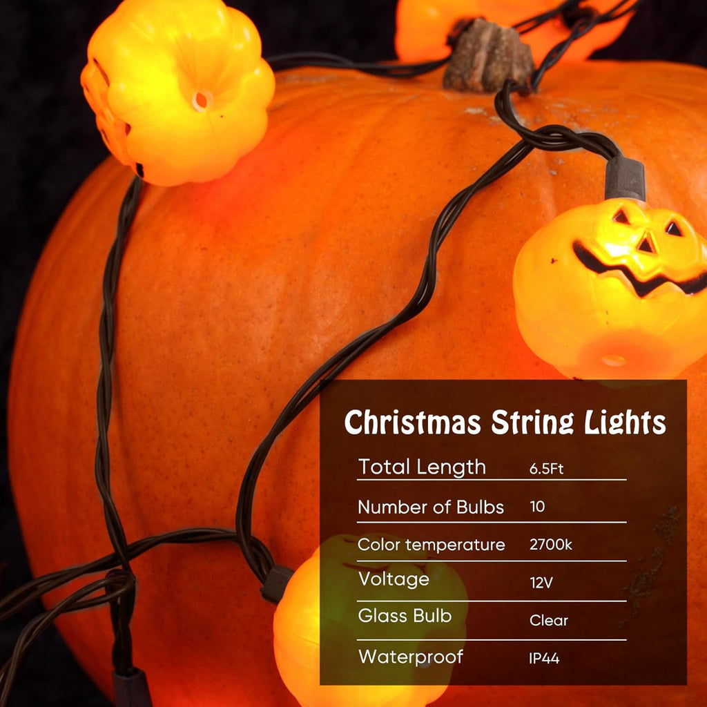 Mini Christmas Lights String Warm White Vintage Short Strand String Lights, Clear Bulbs Wire Fit Light up Christmas Decorations(10 Bulbs Connectable,6.5ft,Brown)