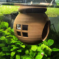 Floating Cozy Betta House, Natural Floating Betta Hide Out, Aquarium Hammock, Relaxing & Stress Relief, Suction Cup Included, 2.9" W x 2.6" H