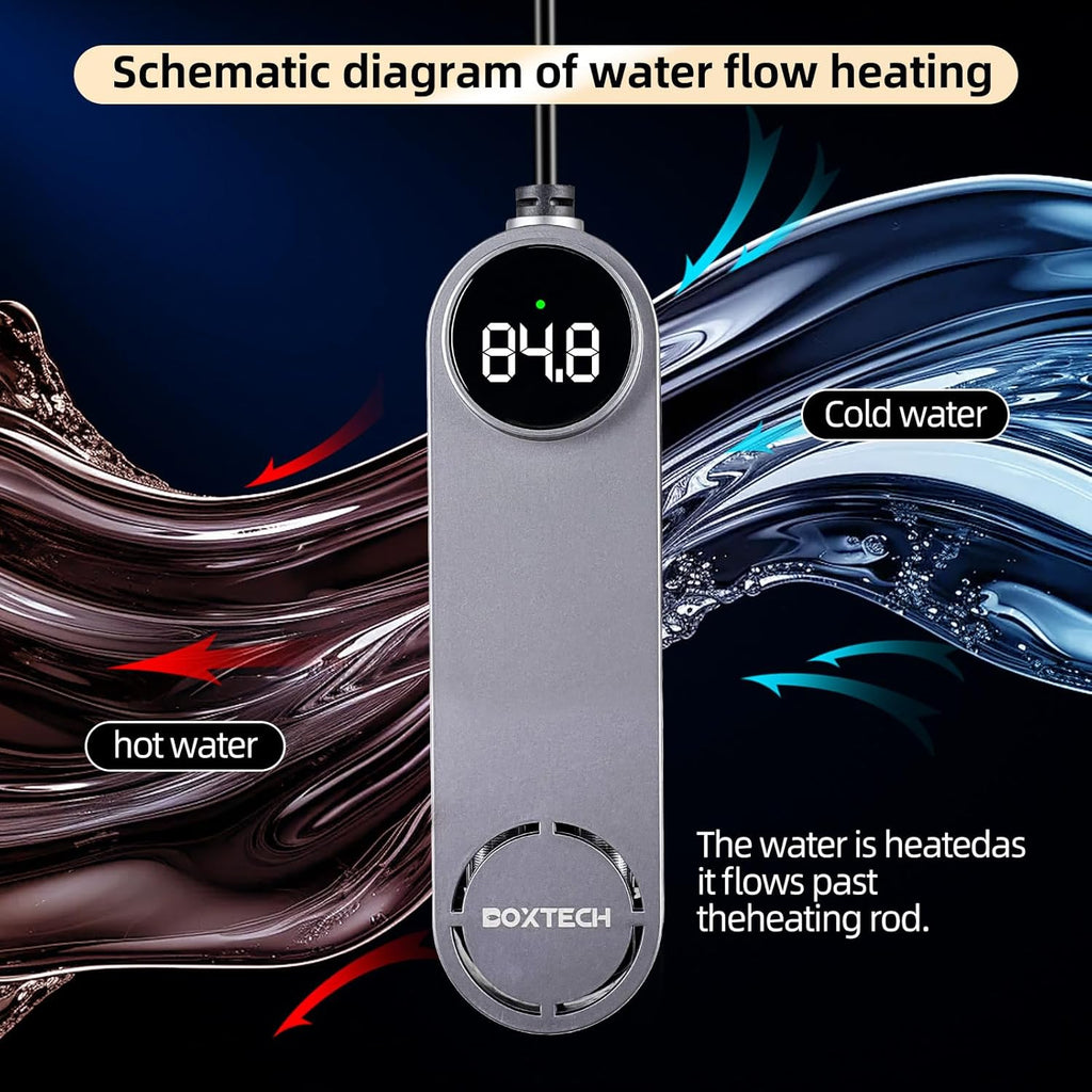 UPETTOOLS Aquarium Heater 50W/100W/200W/300W – Submersible Fish Tank Heater with Digital LED Display & External Controller, Dry-Run and Overheat Protection, for Freshwater, Saltwater, Reef Tanks