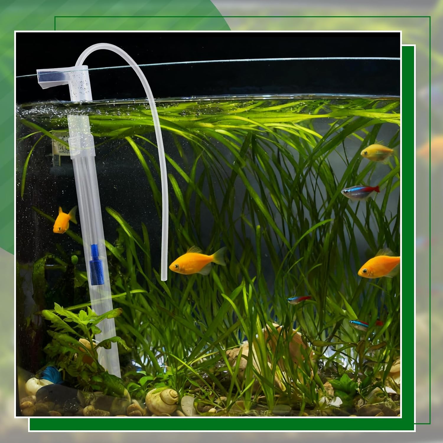 Sieral Undergravel Filter for 40-55 Gallon Tanks, 16 Pcs 5.7'' x 5.7'' Plates, Under Gravel System for Clean Water, with 4 Uplift Tube and 1 Filter Cotton, for Fish Tank Fresh Water and Saltwater