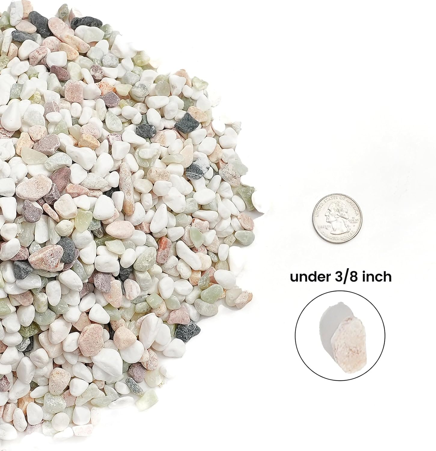 CONSDAN 12 LBS Natural Gravel for Fish Tank, StoneCreek Betta Fish Aquarium Gravel, Vase Filler, River Rocks, Fish Tank Decorations, Perfect for Aquarium Decor, Fish Tank, & Indoor Plant, Mixed Color