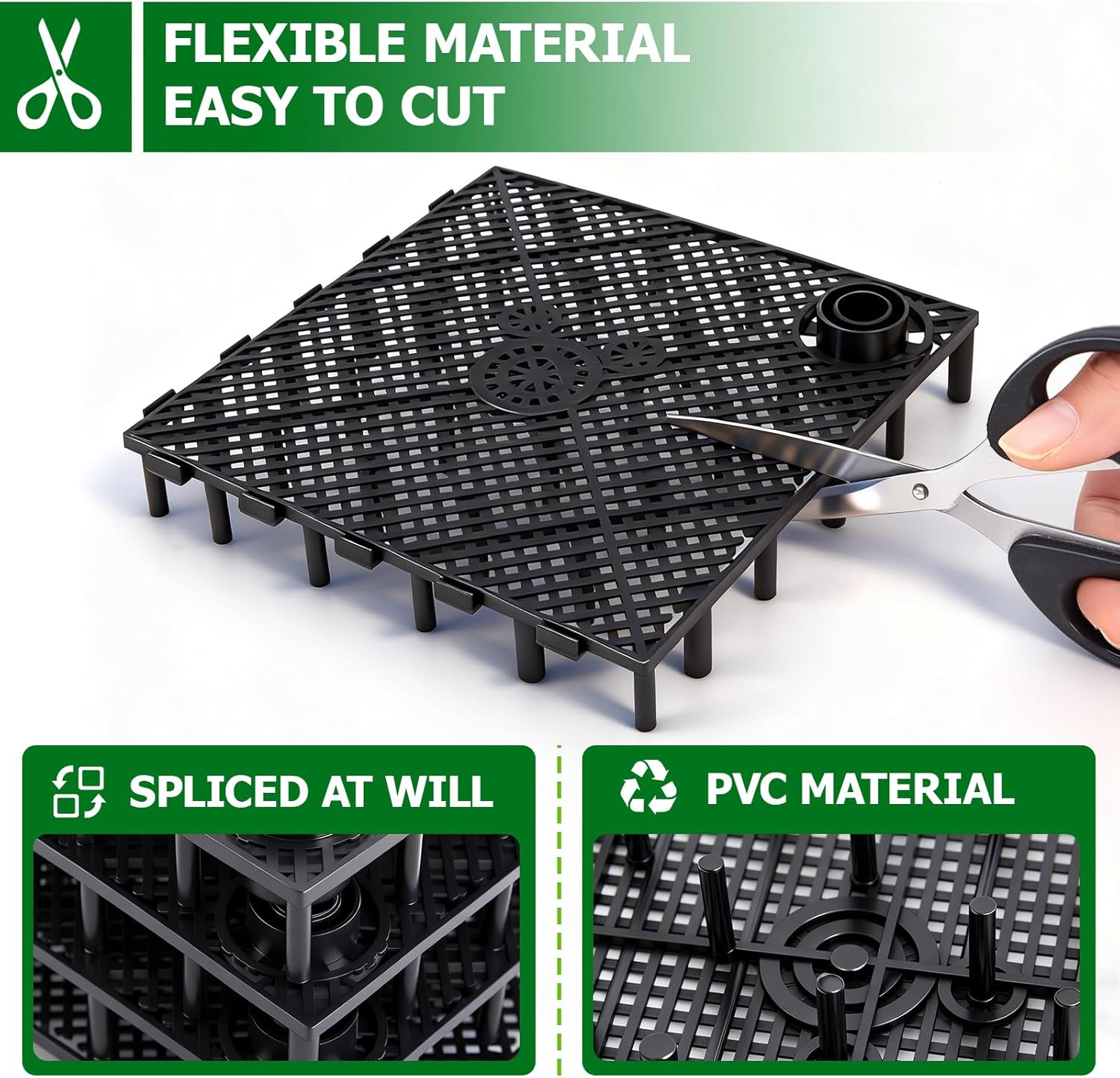 Sieral Undergravel Filter for 40-55 Gallon Tanks, 16 Pcs 5.7'' x 5.7'' Plates, Under Gravel System for Clean Water, with 4 Uplift Tube and 1 Filter Cotton, for Fish Tank Fresh Water and Saltwater