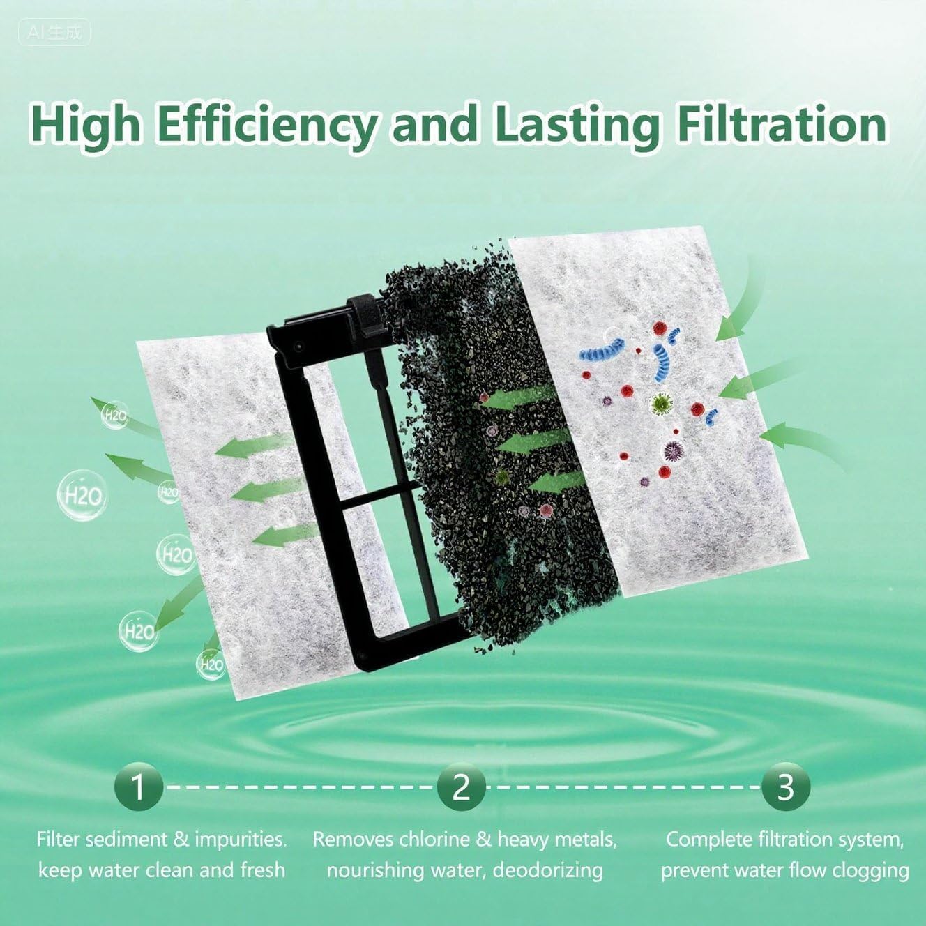Aquarium 9 Pack Medium Filter Cartridges with Zeolite, Compatible with Whisper Filters 10i, IQ10, PF10 Power Filters