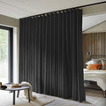 Room Divider Curtains Total Blackout Privacy Curtain Panel Room Thermal Insulated Noise Reduction Curtains for Bedroom Window Living Room Ceiling Track Curtain W 10 ft × H 9 ft Black