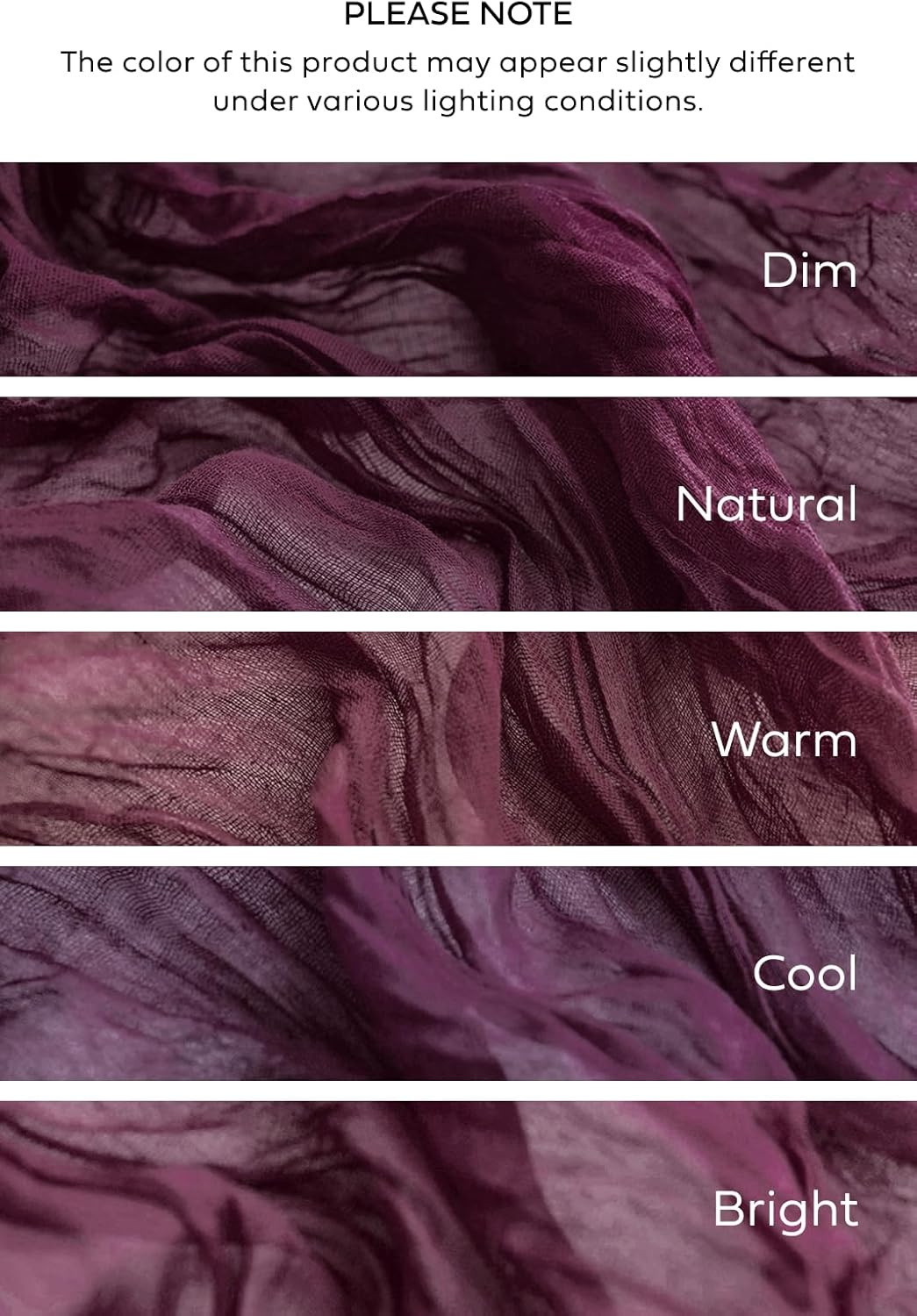 Ling's Moment 14Ft Deep Purple Gauze Sheer Table Runner Cheesecloth Table Runner for Wedding Party Bridal Shower(Deep Purple, 14ft x 35")
