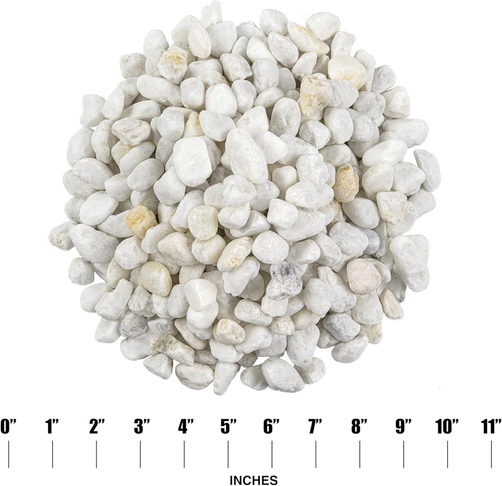 MSI Decorative Tumbled White Pebbles, 0.25 inch - 0.75 inch, 40 lb. Bag (55 Bags/Pallet)