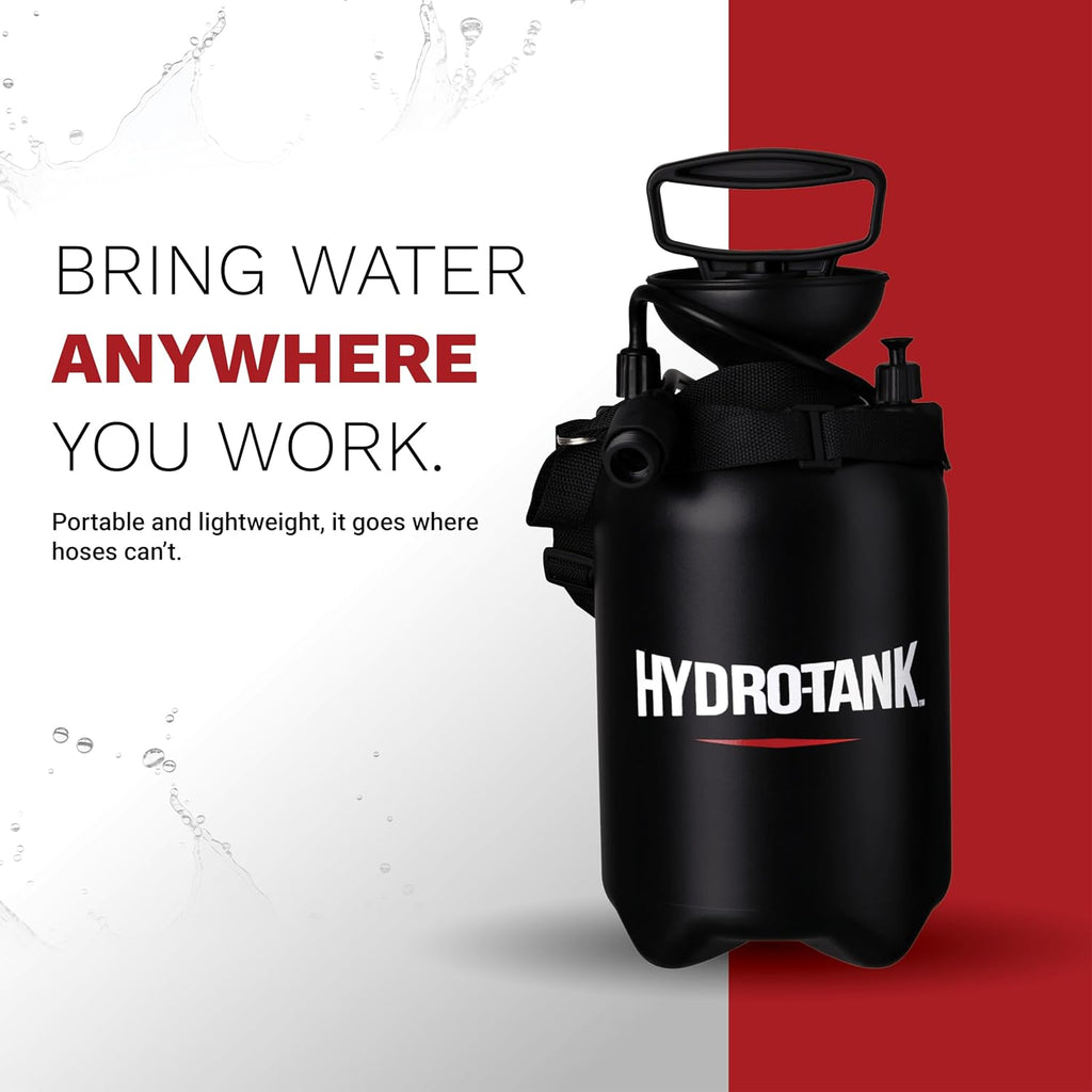 Portable Water Tank with Pump - Dust Suppression, Tool Cooling, & Job Site Water Supply for DIY, Outdoor & Remote Work, 1.3 Gallon