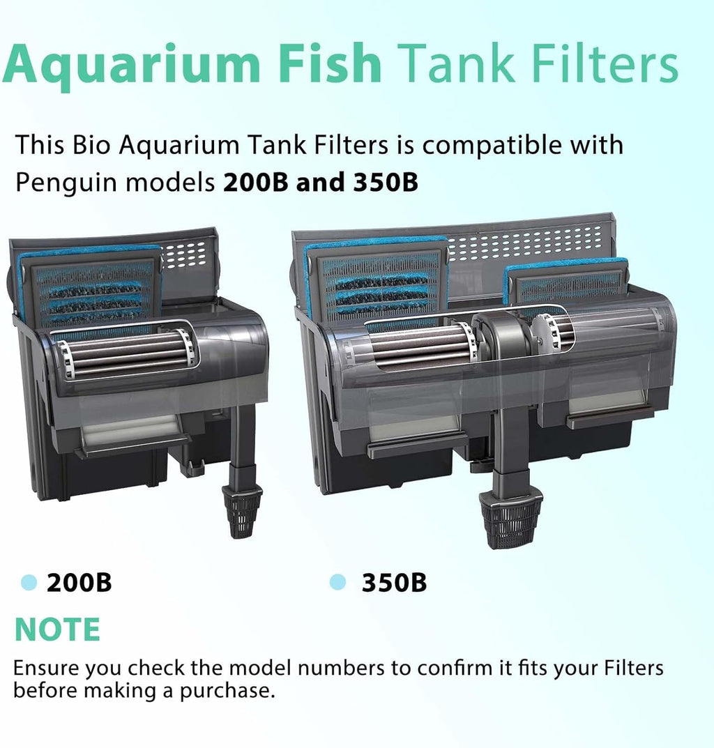 Bio Wheel Aquarium Fish Tank Filters Compatible with Marineland Penguin 200 200B 350 350B Bio-Wheel Power Filters, Replace PRBW2350B（4pcs）