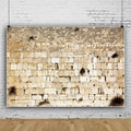 Jerusalem Wailing Wall & Ancient Cityscape Backdrop - Western Wall & Old City for Theme Portrait Photography - 12x8ft Banner