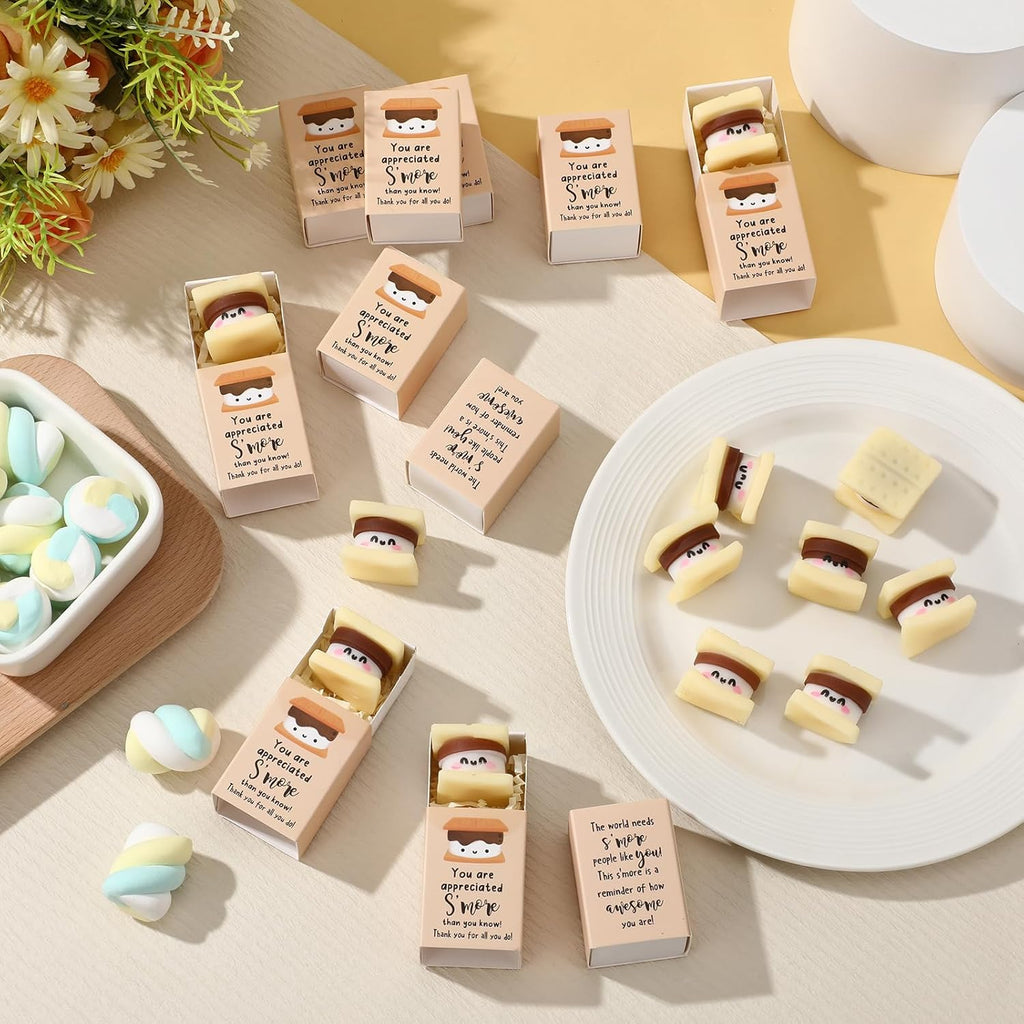 Wettarn 36 Sets Appreciation Gifts S'More Stress Balls with Thank You Gift Boxes for Employee Coworker Teacher Office Team Positive Desk Decor Relief Toys