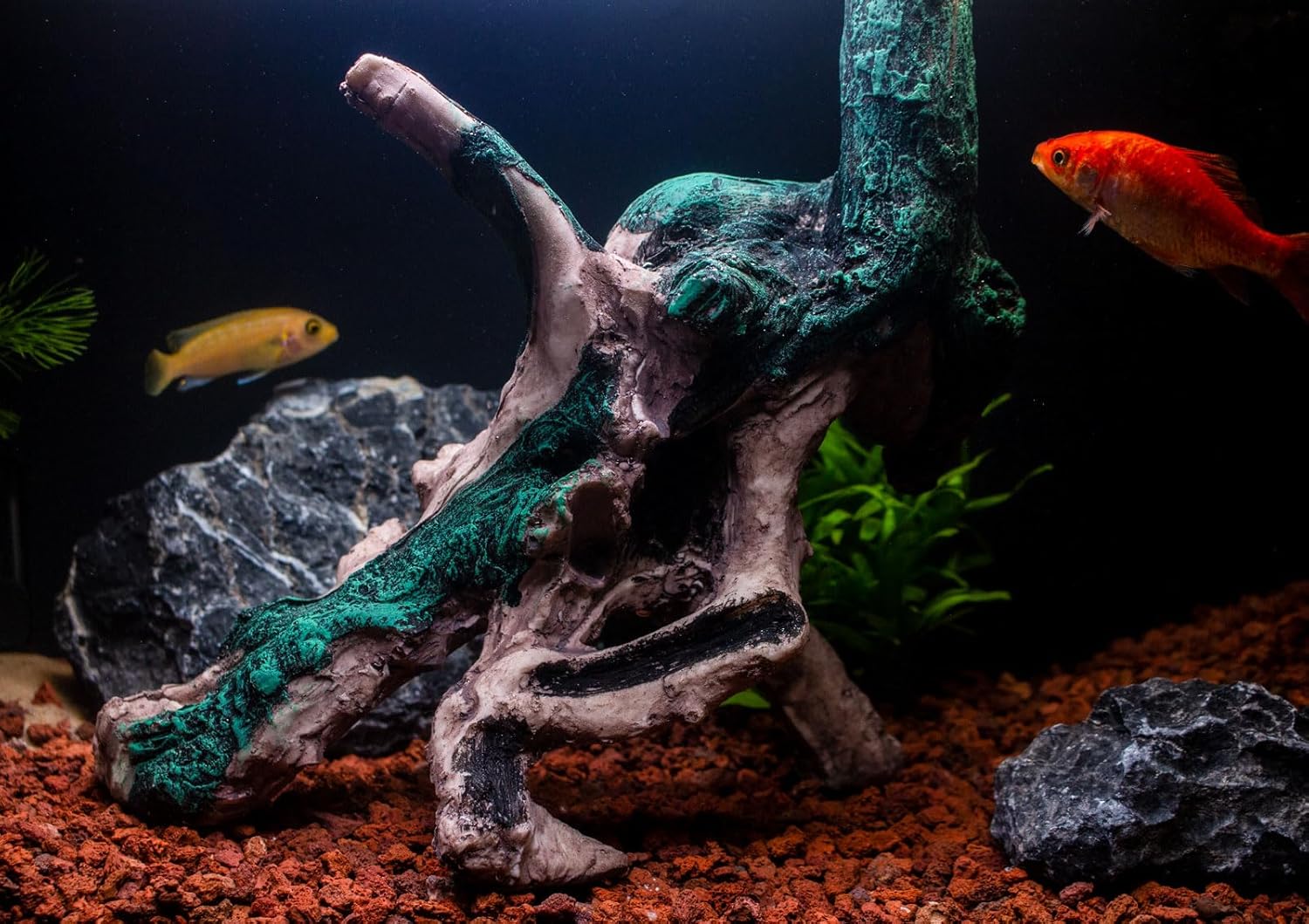 Fish Tank Decorations Aquarium Décor Resin Artificial Tree Trunk Root (G)