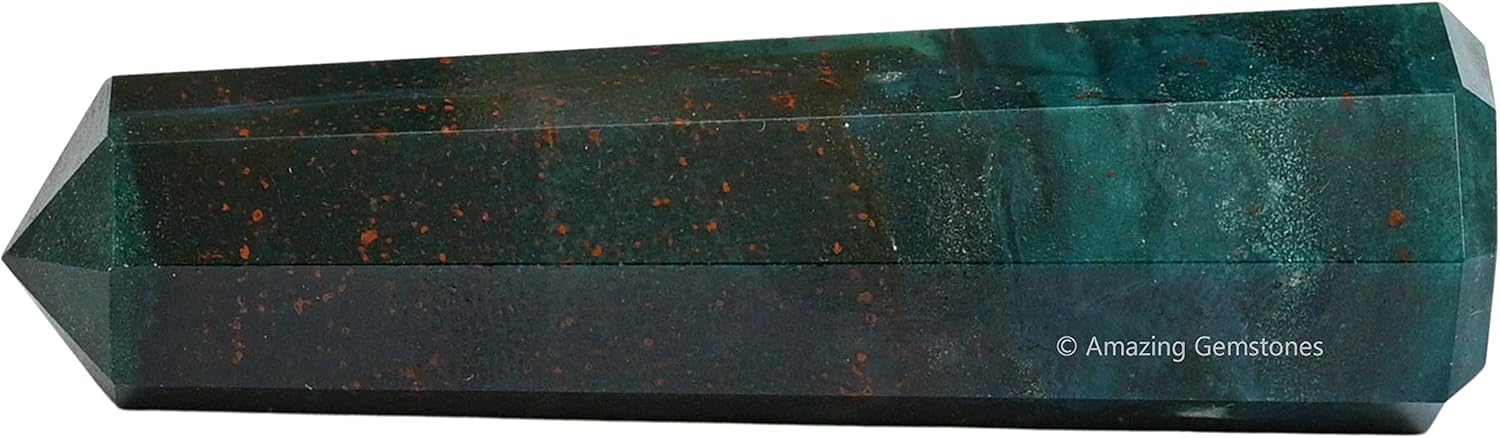 Amazing Gemstone Bloodstone Crystal Towers ~ Natural Healing Crystal Point Obelisk for Reiki Healing and Crystal Grid (3- Inch)