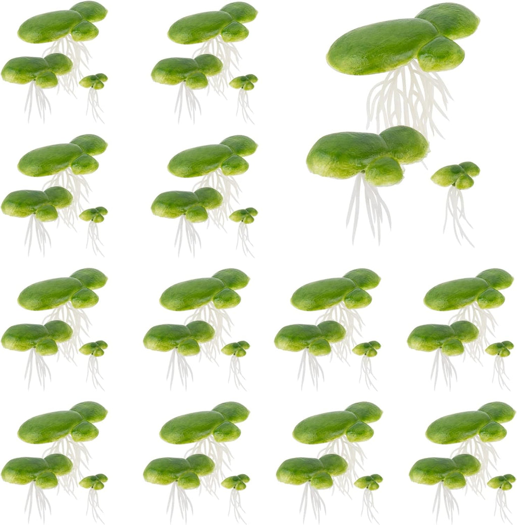 Framendino, 54 Pack Floating Aquarium Plants Artificial Plastic Fake Duckweed Simulation (3 Size)