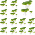 Framendino, 54 Pack Floating Aquarium Plants Artificial Plastic Fake Duckweed Simulation (3 Size)