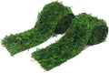 ACRYCS 2 Pcs Moss Roll Moss Table Runner Dried Moss Mat for Crafts 4" x 39" Green Moss Roll for Fairy Garden Wedding Woodland Preserved Moss Mat for Table Decoration Moss Carpet for Wall 10x100 cm