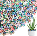 HappyFiller Colored Pea Gravel, Indoor Plants Succulent Cactus Topper Dressing Pebbles Fairy Garden Terrarium,Polished Mini Stones 3-5mm for Aquarium Fish Tank,Vase Filler,Resin Arts Crafts,0.88 LB