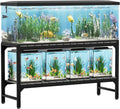 Tatub 55-90 Gallon Fish Tank Stand, Metal Aquarium Stand with 2-tier Open Shelves & Thickened Slats, Heavy Duty Metal Large Aquarium Stand for up to 6 Total Aquariums, 1000 LBS Capacity Per Shelf