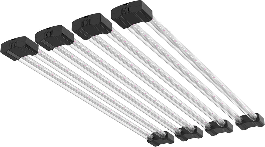 DYMOND BoostGro LED Grow Light Full Spectrum 5000K Daylight + 660nm Red Linkable Indoor Plant Lighting Fixture Tubes (3FT, 4, Pack)