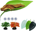 Crested Gecko Tank Accessories，3PCS,Reptile Branches，crestedgecko Hide，Gecko Wall Climbing Toy，Frog Habitat Platform，Tree Frog ，Reptile Leaf，Snake Accessories for Tank