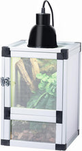 Hybrid Reptile Cage Toxirium 18"x18"x36" with Aluminum Frame, PVC Side & Back Panels, Two Interchangeable Screen & Acrylic Front Doors, Ventilated Top Screen, Ideal for Chameleon, Lizards, Frogs