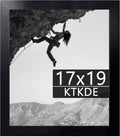 KTKDE 17x19 Poster Frame, Wall Gallery Picture Frames with Wooden frame for Horizontal or Vertical Wall Mounting