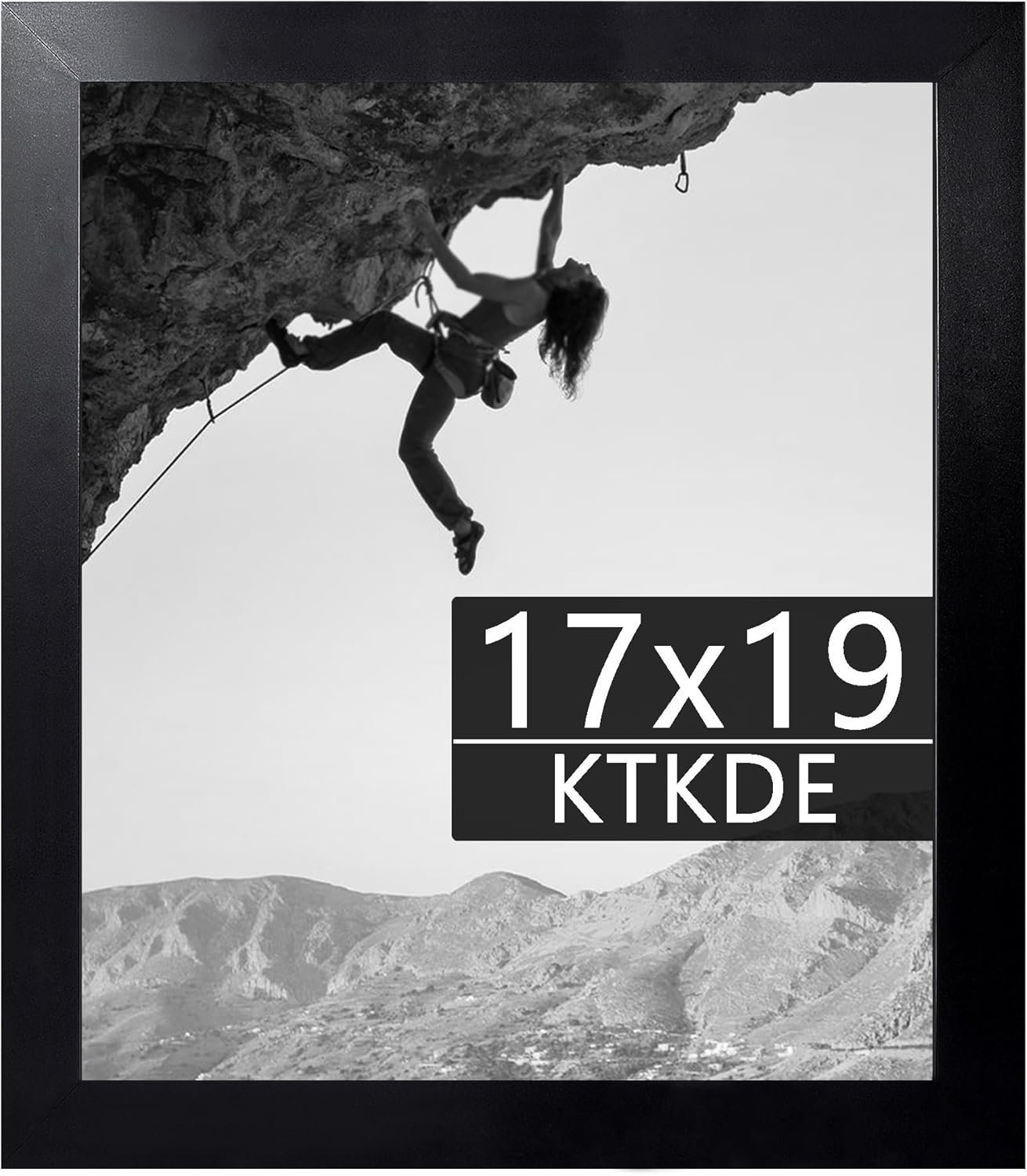 KTKDE 17x19 Poster Frame, Wall Gallery Picture Frames with Wooden frame for Horizontal or Vertical Wall Mounting