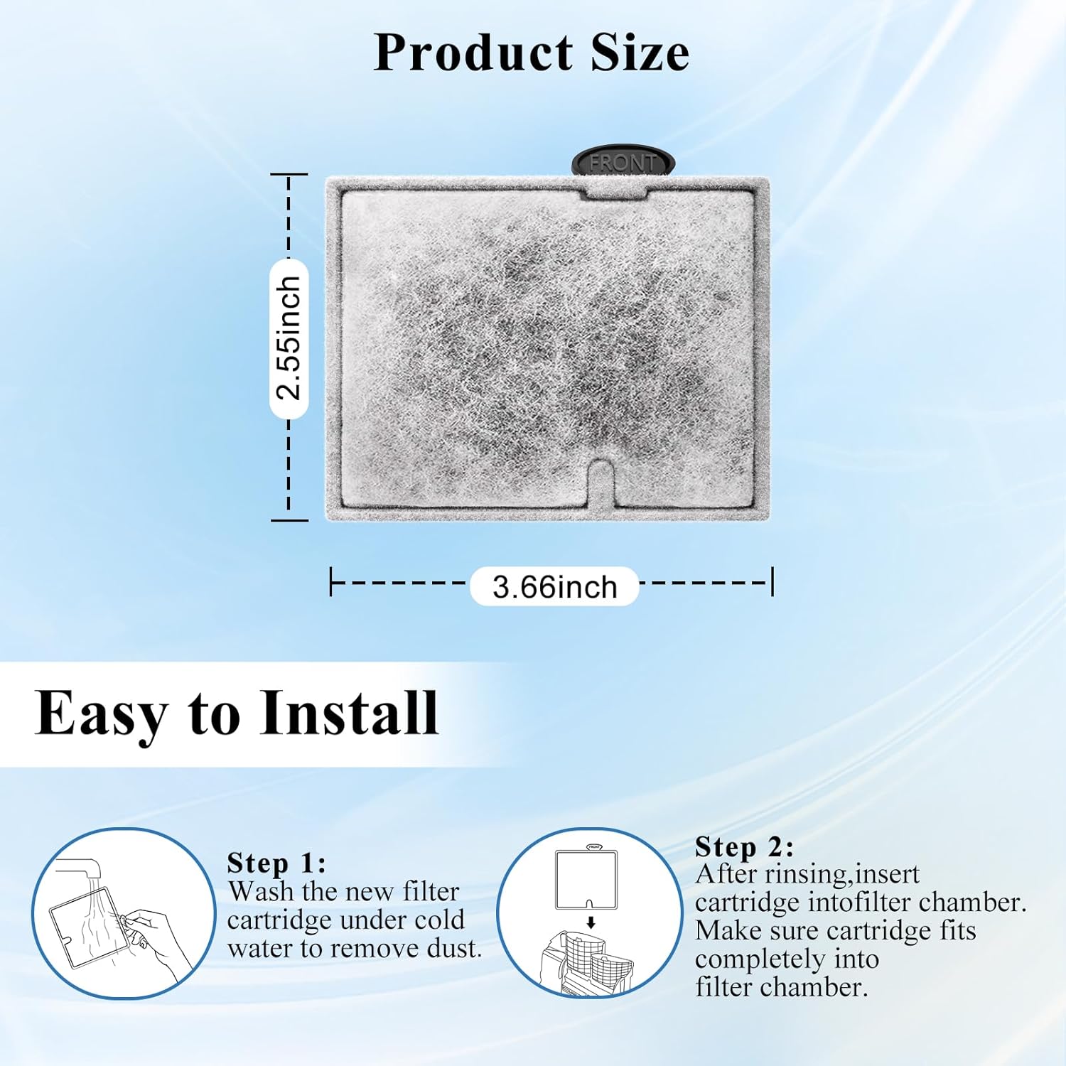 Small Replacement Aquarium Filter Cartridge, Fish Tank Filter Cartridges Compatible with QuietFlow E Internal Power Filter Size 10 and Minibow Aquarium Filters Size 1/2.5/5