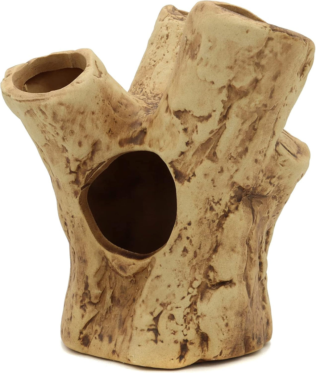ALEGI Aquarium Cave Tree Stump Hole for Betta Fish, Shrimp, Cichlid Rock Cave Stone Betta Fish Hideout Cave Decorations (Styles 3)