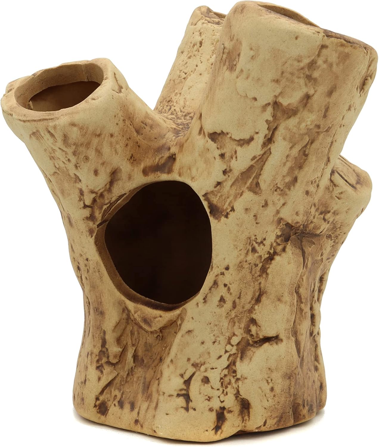 ALEGI Aquarium Cave Tree Stump Hole for Betta Fish, Shrimp, Cichlid Rock Cave Stone Betta Fish Hideout Cave Decorations (Styles 3)