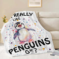 Penguin Blanket Cute Penguin Throw Blanket Gifts for Girls Boys Kids Women Men Adults Super Soft Cozy Plush Fluffy Fuzzy Fleece Blanket Home Decor 50''X60''