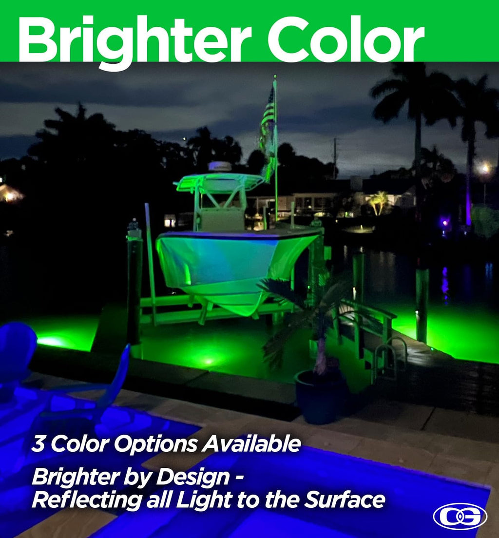 Green Underwater Dock Light - Brightest HID Submersible Light for Enhanced Fishing, Dock Illumination, Nighttime Safety, Easy Installation - Easy Installation
