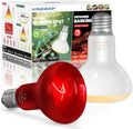 KINDEEP 75W Reptile Heat Lamp Bulbs: Reptile Day & Night Basking Spot Bulb Combo Amphibian Infrared Heat Lamp Bulb - UVA Basking Spot Daylight Heating Light Bulb for Lizard Tortoise Snake