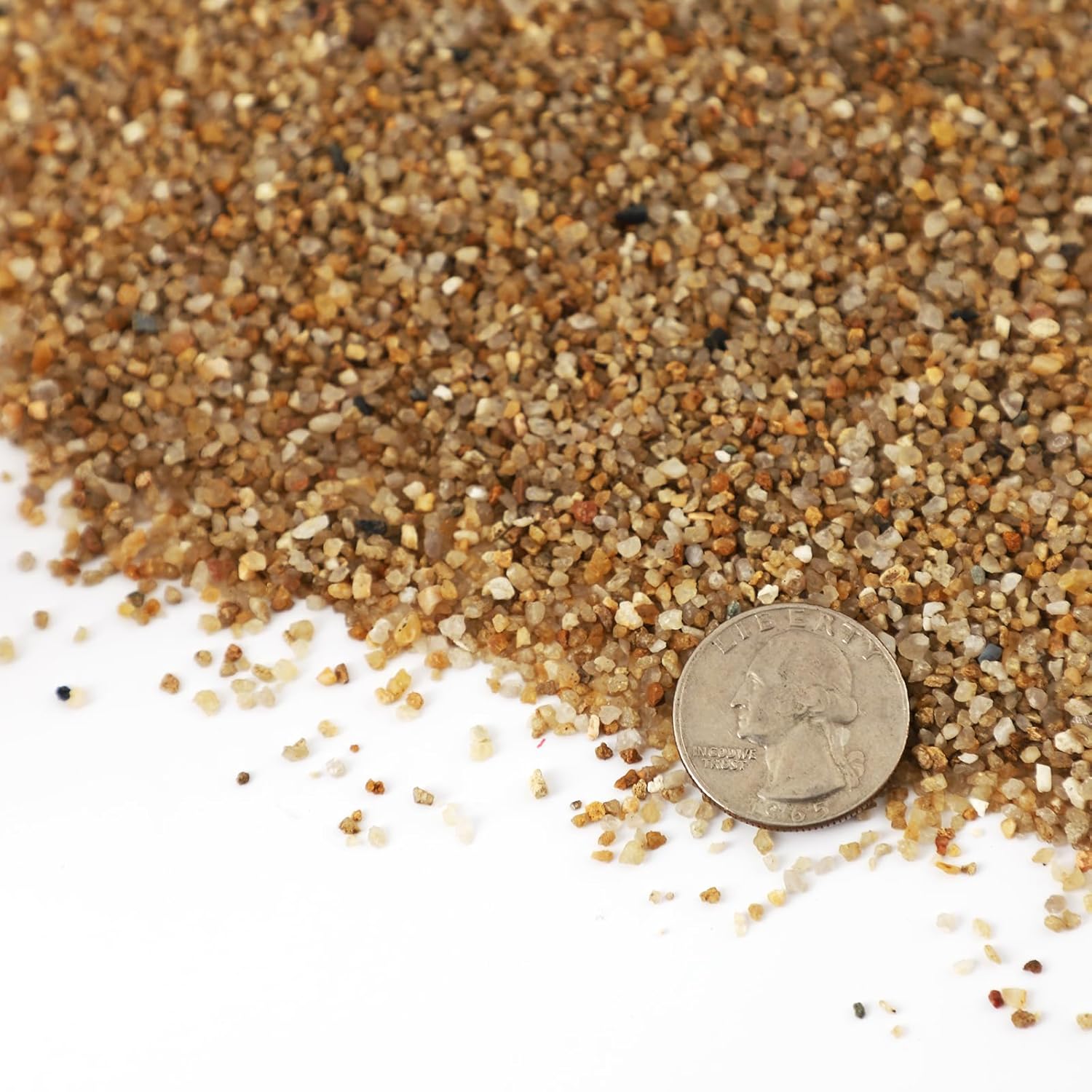 5LB 0.03-0.08 Inch Sand 100% Natural Stone Sand for Aquarium Silica Sand for Fire Pit Decorative Sand for Landscaping Coarse Sand for Fish Tank