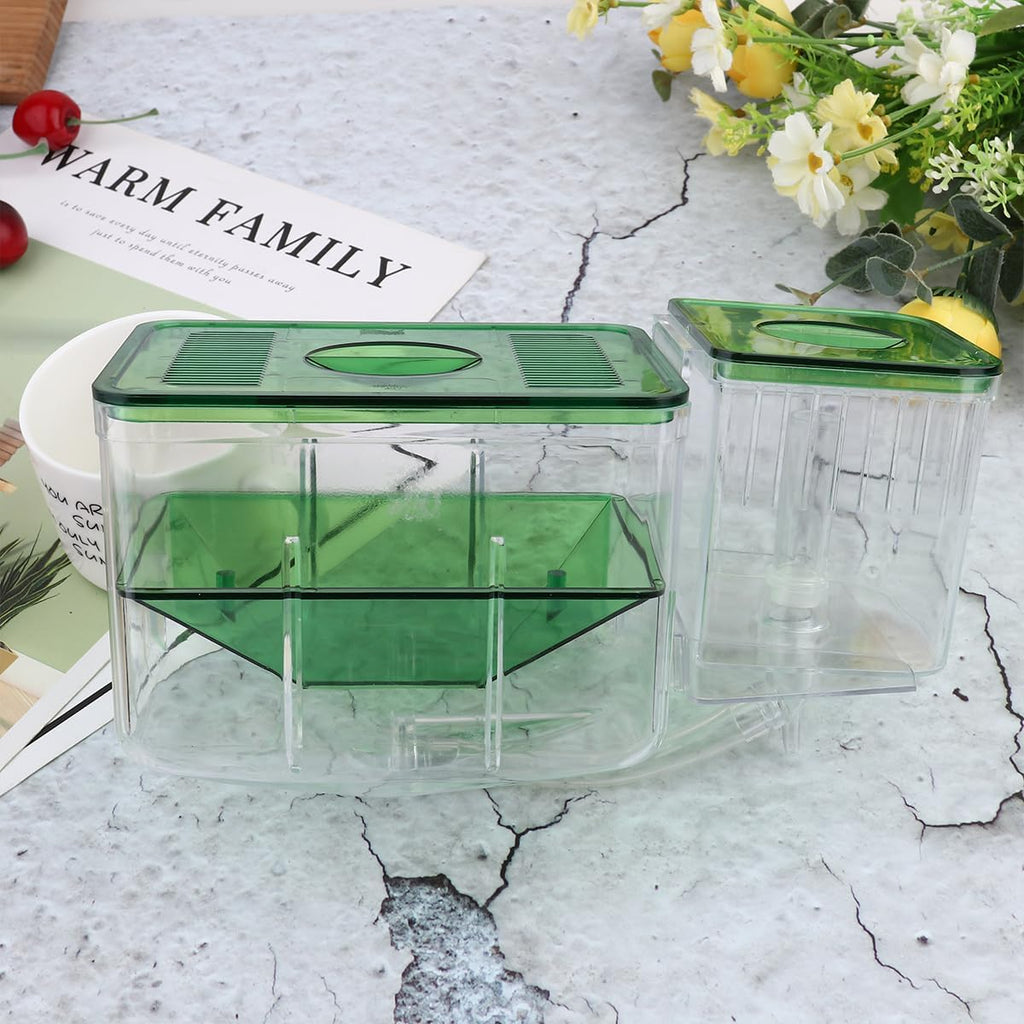 Fish Breeding Box, Transparent Aquarium Box Double Breeding Aquarium Fry Hatchery Breeding Box for Guppy Baby Fish Hatchery Fish Tank Divider