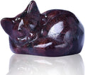 Natural Garnet Cat Crystals Decor Sleeping Cat Statue Healing Crystal Polished Gemstones Bedroom Office Desk Home Decoration A Lucky Decoration